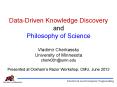 Data-Driven Knowledge Discovery and Philosophy of Science PowerPoint PPT Presentation