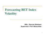 Forecasting BET Index Volatility