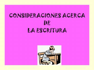 CONSIDERACIONES ACERCA