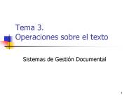 Tema 3. Operaciones sobre el texto