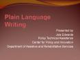 Plain Language Writing PowerPoint PPT Presentation