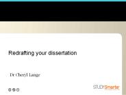 Redrafting your dissertation