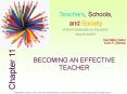 BECOMING AN EFFECTIVE TEACHER PowerPoint PPT Presentation