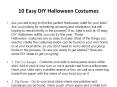 10 Easy DIY Halloween Costumes PowerPoint PPT Presentation