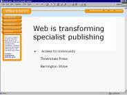 Web is transforming specialist publishing