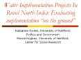 Water Implementation Projects In Rural North India: Evaluating implementation  PowerPoint PPT Presentation
