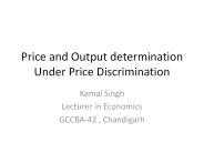 Price and Output determination Under Price Discrimination