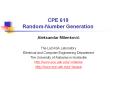 CPE 619 Random-Number Generation PowerPoint PPT Presentation