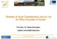 Diversity of Rural Characteristics and its Use for Policy Purposes in Europe PowerPoint PPT Presentation