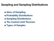 Sampling and Sampling Distributions