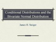 Conditional Distributions and the Bivariate Normal Distribution