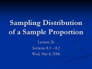 Sampling Distribution of a Sample Proportion