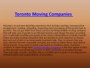 Toronto Moving Companies