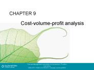 Cost-volume-profit analysis