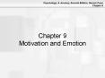 Chapter 9 Motivation and Emotion PowerPoint PPT Presentation