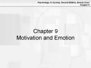 Chapter 9 Motivation and Emotion