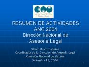 RESUMEN DE ACTIVIDADES A