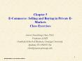 Chapter 5 E-Commerce: Selling and Buying in Private E-Markets Class Exercises PowerPoint PPT Presentation