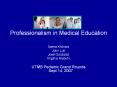 Professionalism in Medical Education PowerPoint PPT Presentation