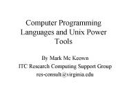 Computer Programming Languages and Unix Power Tools