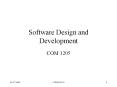 Software Design and Development PowerPoint PPT Presentation