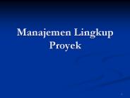Manajemen Lingkup Proyek