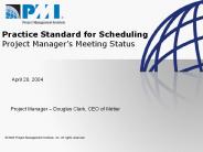 Practice Standard for Scheduling Project Manager