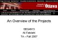 An Overview of the Projects PowerPoint PPT Presentation