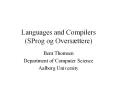 Languages and Compilers (SProg og Overs PowerPoint PPT Presentation