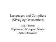 Languages and Compilers (SProg og Overs