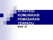 STRATEGI KOMUNIKASI PEMASARAN TERPADU