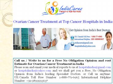 Ovarian cancer treatment in india presentation | free to view