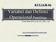 Variabel dan Definisi Operasional Penelitian PowerPoint PPT Presentation