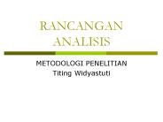 RANCANGAN ANALISIS