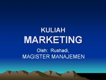 KULIAH MARKETING