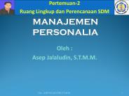 MANAJEMEN PERSONALIA