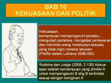 BAB 10 KEKUASAAN DAN POLITIK