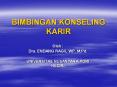 BIMBINGAN KONSELING KARIR PowerPoint PPT Presentation