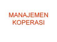 MANAJEMEN KOPERASI