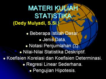 MATERI KULIAH STATISTIKA