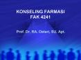 KONSELING FARMASI FAK 4241 PowerPoint PPT Presentation