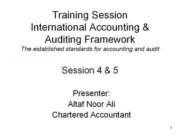 Training Session International Accounting