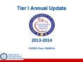 Tier I Annual Update PowerPoint PPT Presentation