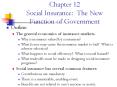 Chapter 12 Social Insurance: The New Function of Government PowerPoint PPT Presentation