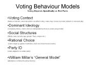 Voting Behaviour Models Voting Depends Specifically on Red Pants