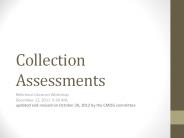 Collection Assessments