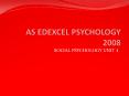 AS EDEXCEL PSYCHOLOGY 2008 PowerPoint PPT Presentation