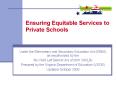 Ensuring Equitable Services to Private Schools PowerPoint PPT Presentation