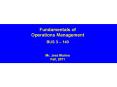 Fundamentals of Operations Management BUS 3  PowerPoint PPT Presentation