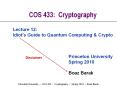 COS 433: Cryptography PowerPoint PPT Presentation